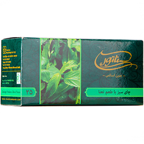 چای کیسه ای سبز  سناتور  با ترکیب نعناع   25عددی پارس زنبق
